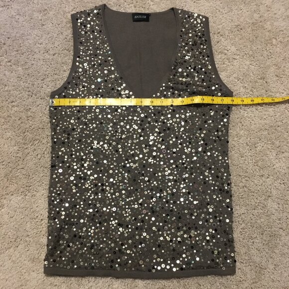 BASLER Virgin Wool & Silk Sequin Sweater Vest - Picture 13 of 16